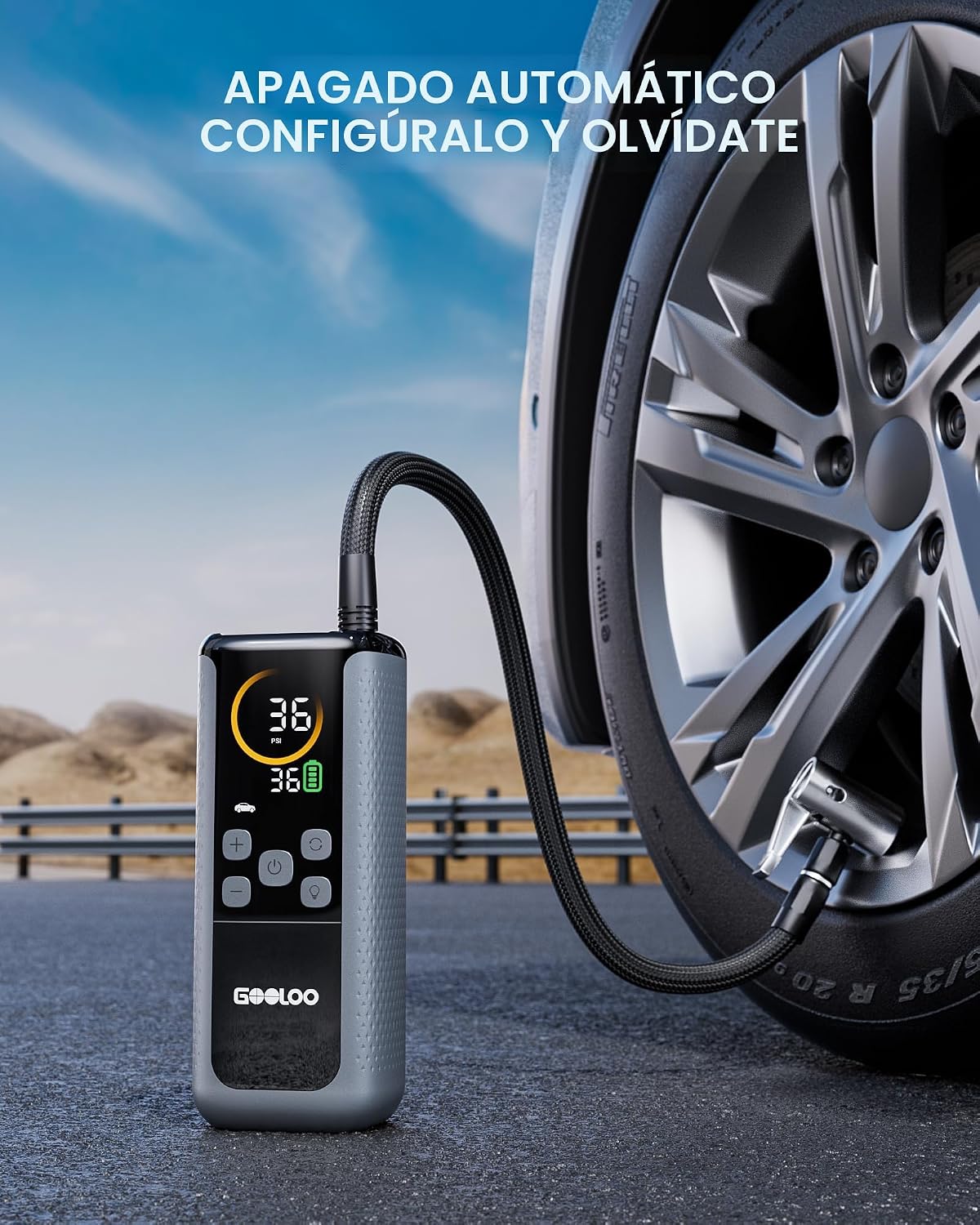 GOOLOO GT160 DUAL Compresor de aire portátil con inflador de neumát...