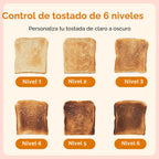 Tostadora de 2 rebanadas con pantalla táctil inteligente, ranura ancha, acero inoxidable