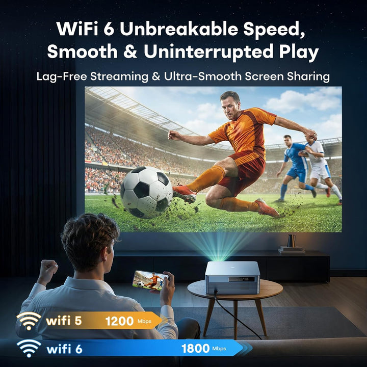 Boldever Proyector inteligente de Google TV 3000 ANSI - Proyector 4...