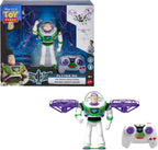 Mattel Disney y Pixar Toy Story 5 Flying RC, Hi-Tech Edition Buzz Lightyear Control remoto Electronic Split Wing Space Ranger