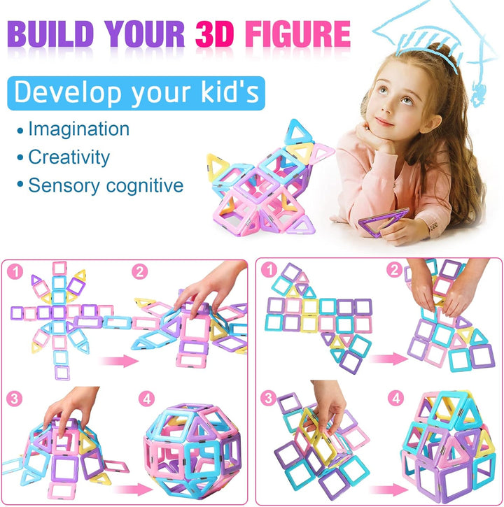DUMMA Juguetes magnéticos de azulejos para niños de 3, 4, 5, 6, 7,...
