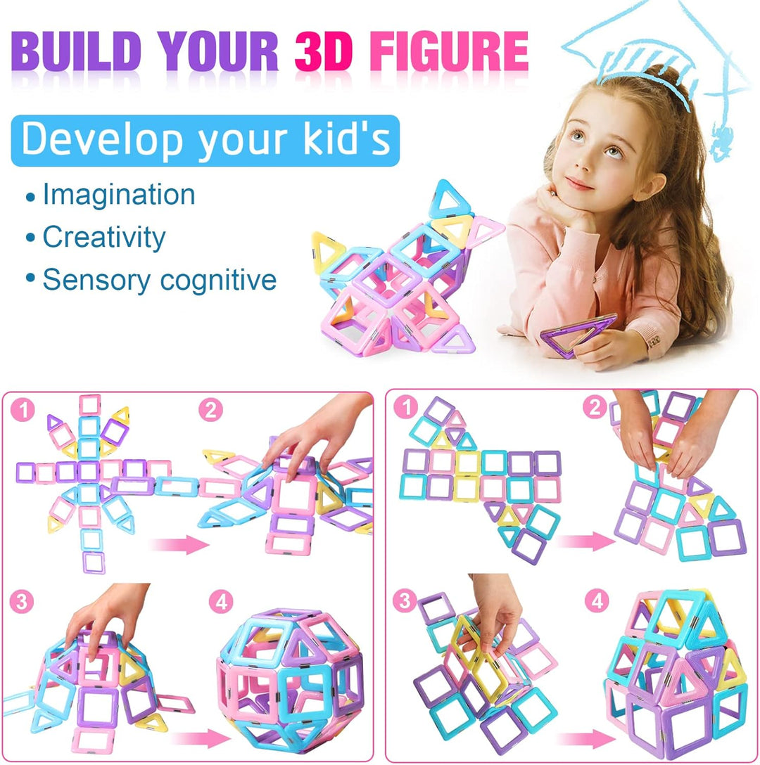 DUMMA Juguetes magnéticos de azulejos para niños de 3, 4, 5, 6, 7,...