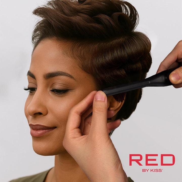 Kiss Red by Pencil - Plancha plana para el cabello, 0.3 pulgadas, c...