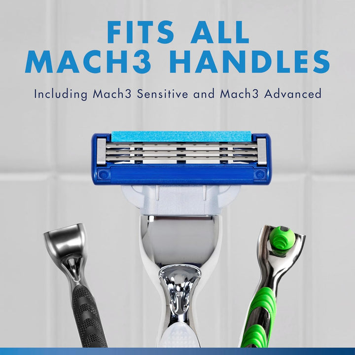 Gillette Mach3 Turbo Razor para hombres, 17 recambios de cuchillas,...