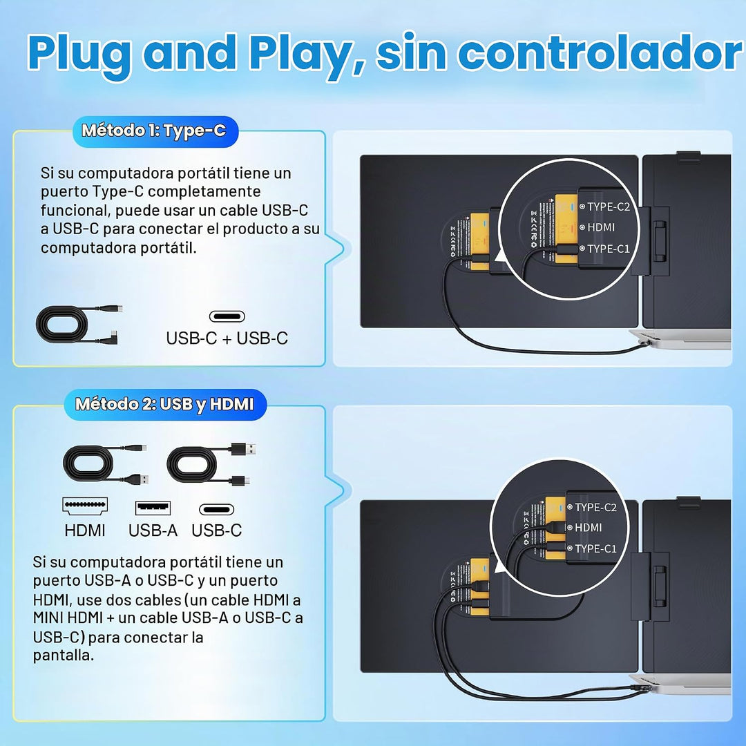Extensor de pantalla para laptop, ultra ligero de 14 pulgadas FHD 1...
