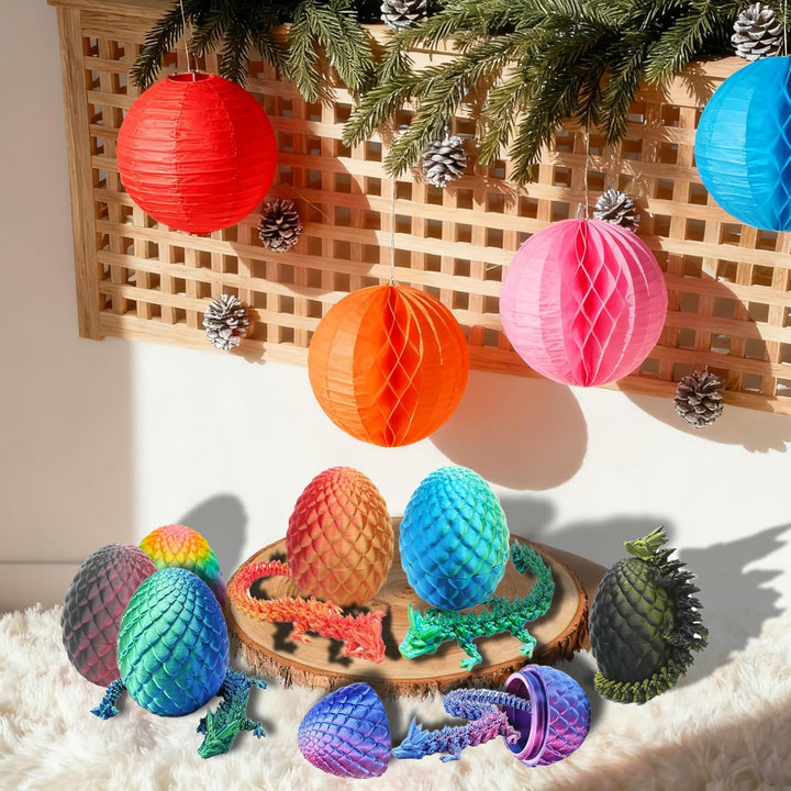 3D Printed Dragon Eggs Articulated Dragons Inside 6PCS