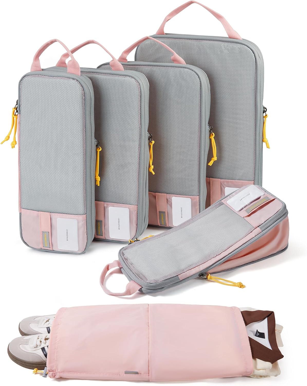 BAGSMART Cubos de compresión para artículos esenciales de viaje