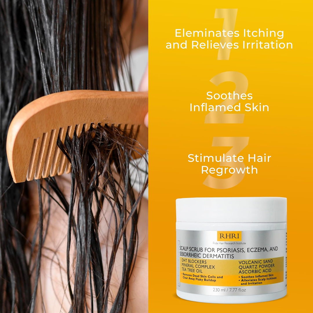 Exfoliante para el cuero cabelludo pre-champú antifúngico para psor...