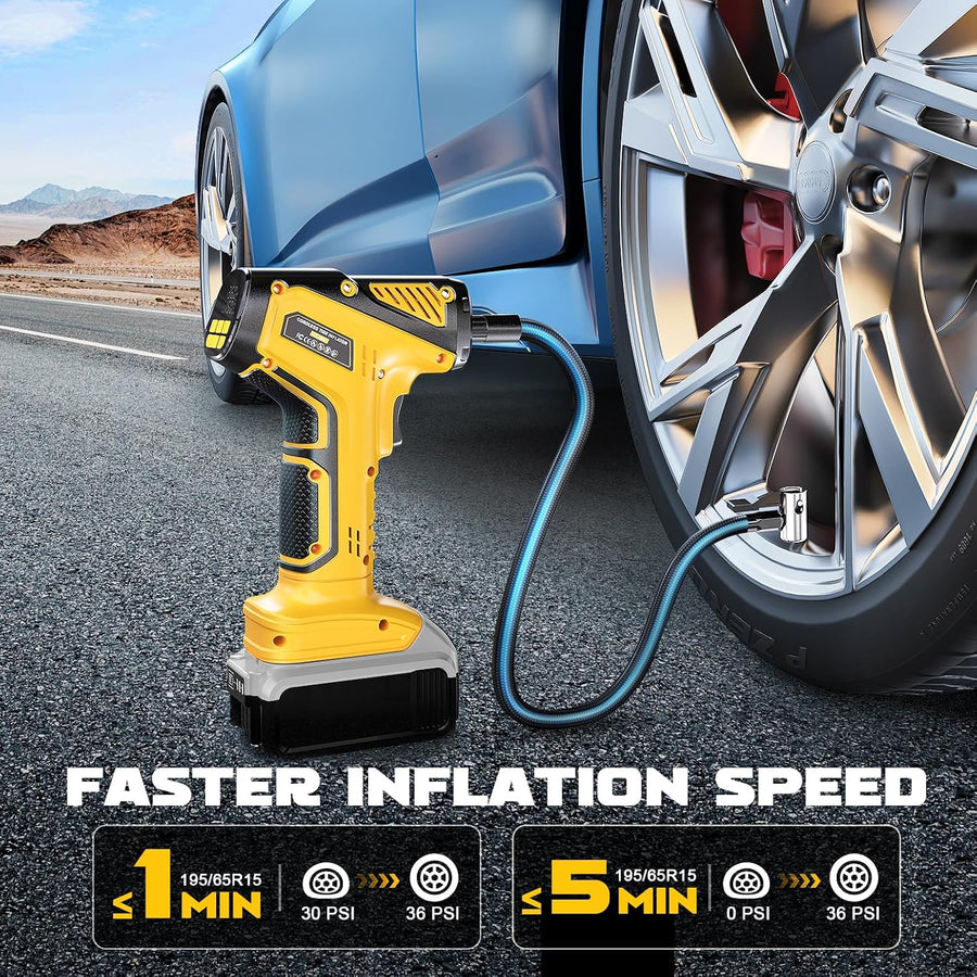 Inflador de neumáticos, compresor de aire portátil compatible con b...