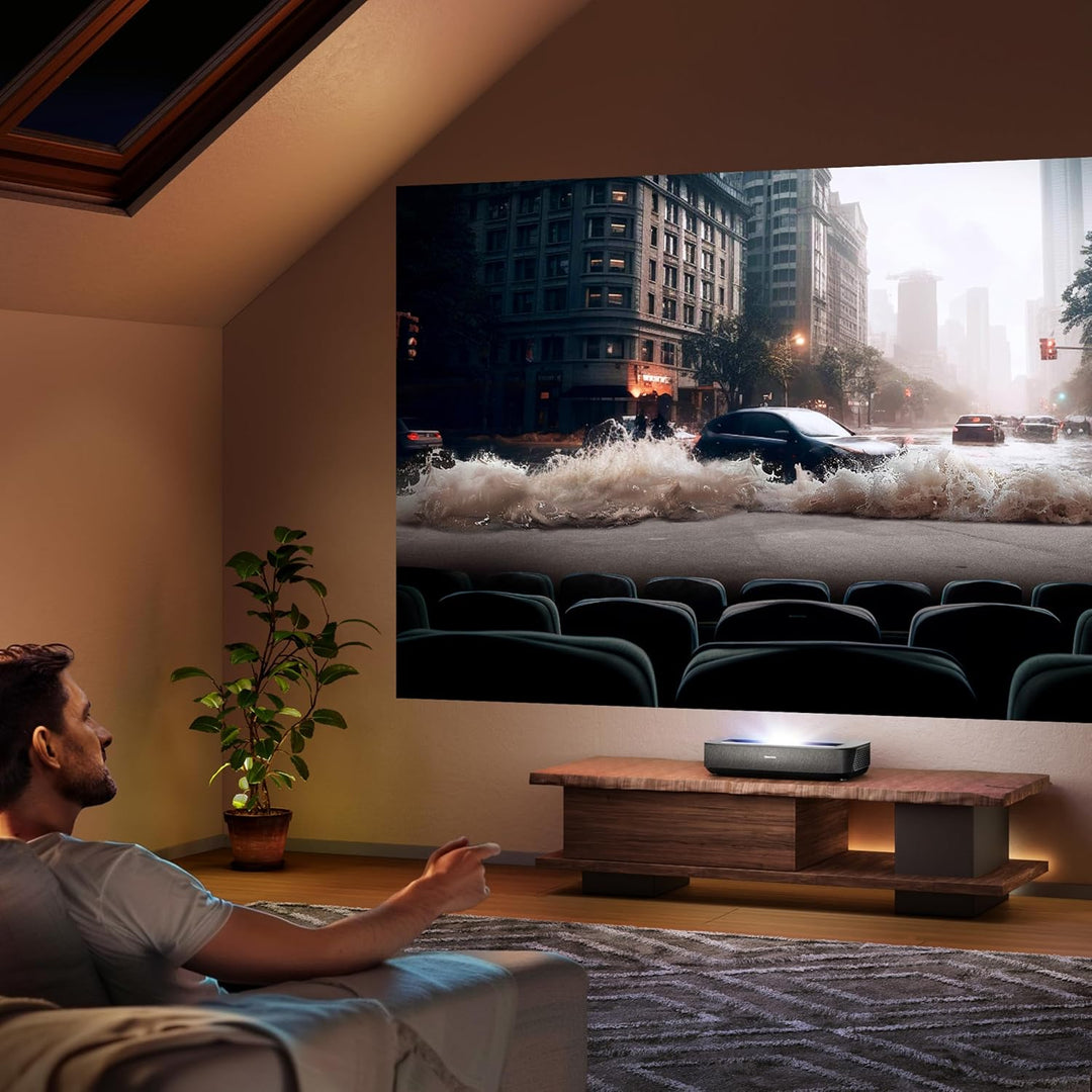 Hisense PL2, Proyector láser de cine en casa de distancia ultracort...