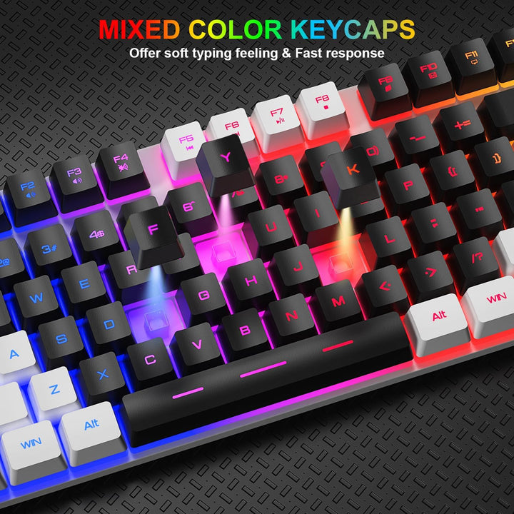 Combo de teclado y ratón para juegos RGB de BlueFinger con retroilu...