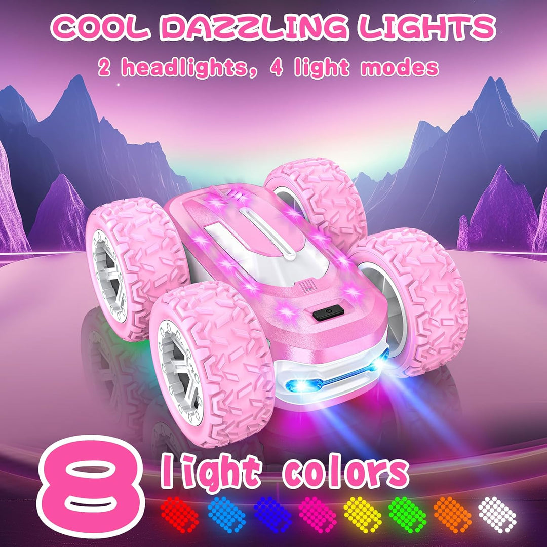 Automóvil de juguete rosa con control remoto para niñas, coches RC...