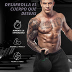 Yes4All Kettlebell con Recubrimiento en Polvo, Pesos de 9-88 lb de Hierro Fundido