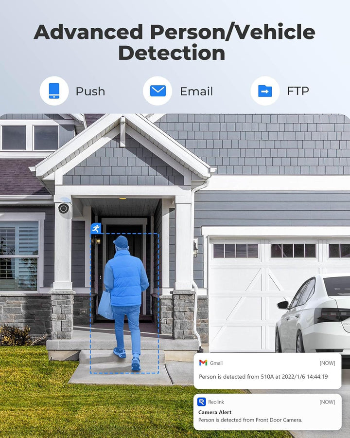 REOLINK Cámara IP PoE de seguridad de 5 MP, detección de persona\/v...