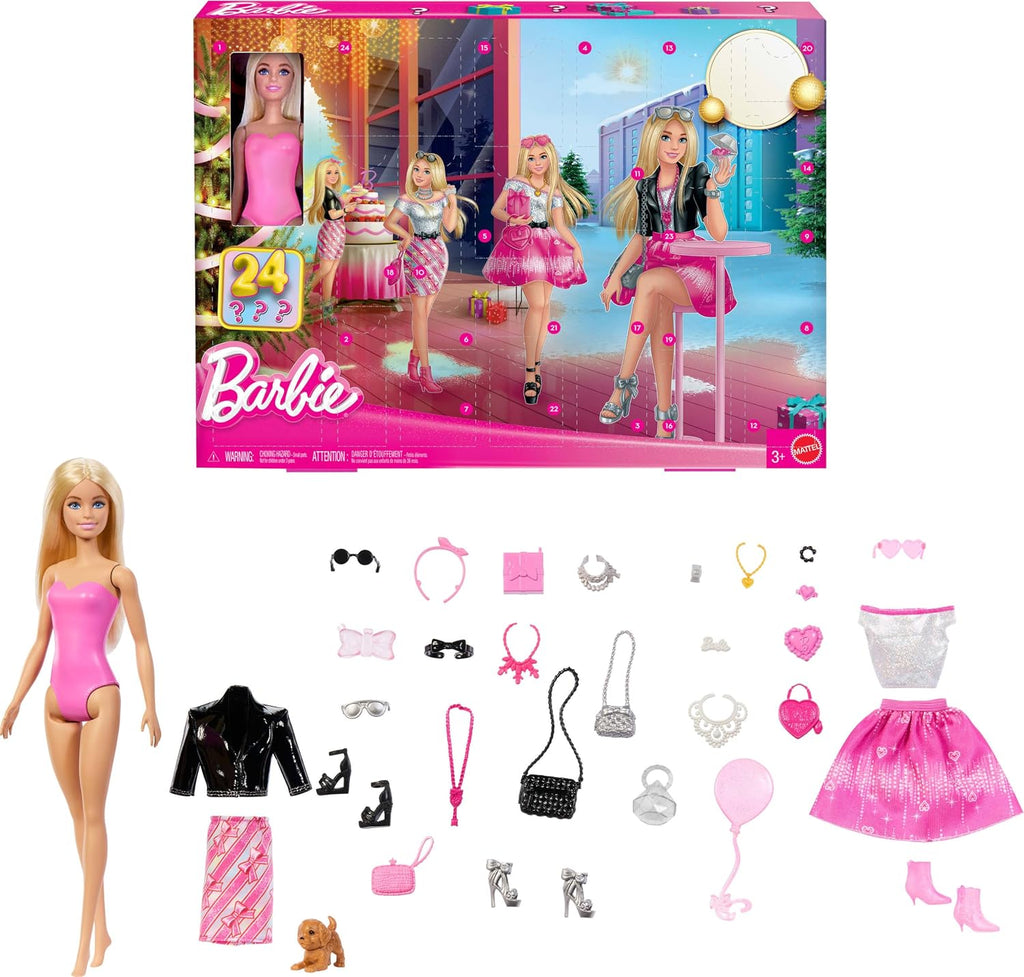 Calendario de Adviento de muñecas Barbie con 24 accesorios