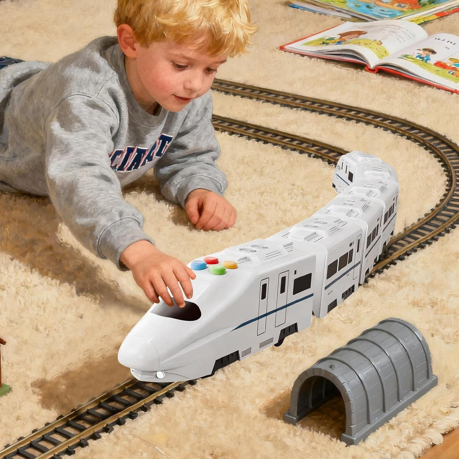 Tren eléctrico para niños juguetes educativos de