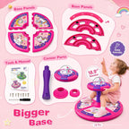 Flooyes Juguetes para sentarse y girar para niñas de 2 años, base grande de