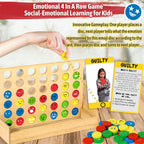 Garybank Actividades de aprendizaje social emocional para niños, juego de conexión de sentimientos con 56 tarjetas de emociones, juguetes de terapia de juego para consejeros escolares, habilidades