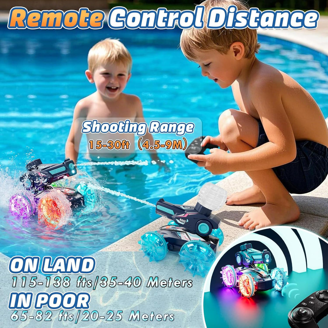 Lehoo Castle Auto de control remoto anfibio, autos RC 4WD para niño...
