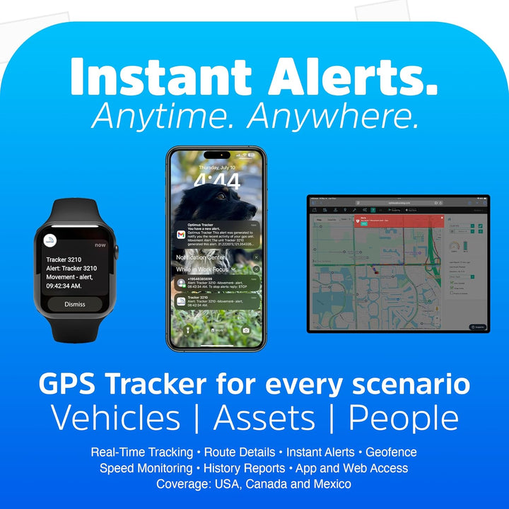 Optimus Rastreador GPS 30 - Batería de más de 1 mes - con