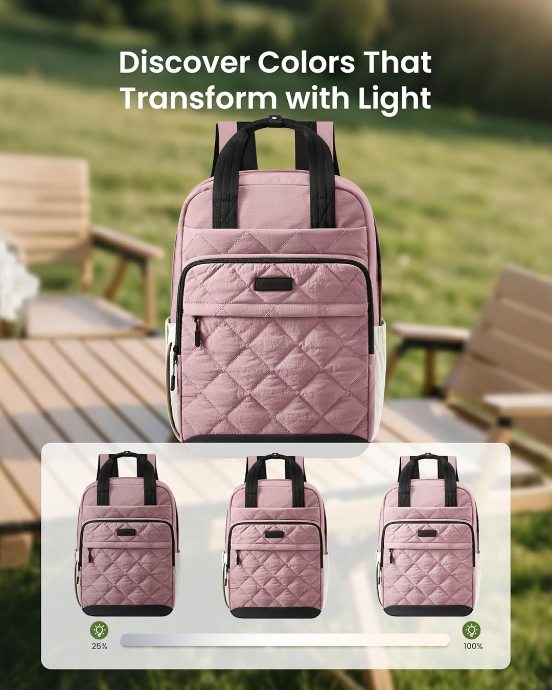 LOVEVOOK Mochila acolchada para mujer que se adapta a portátiles de...