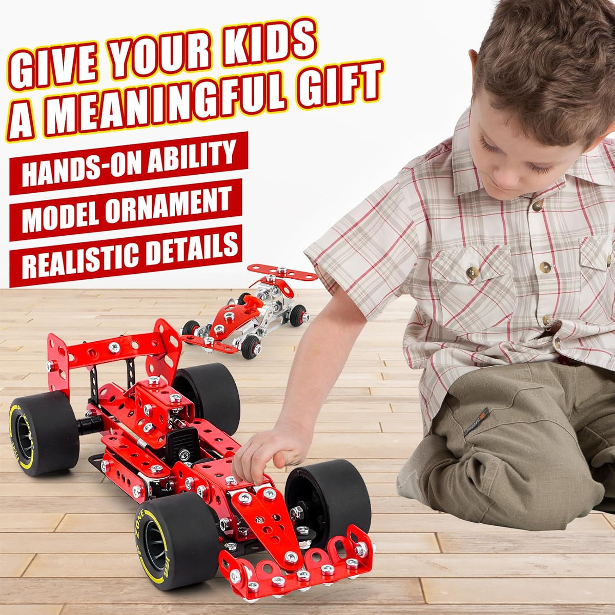 PANPAPA Kits de construcción de automóviles para niños de