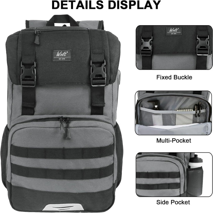 WOLT Mochila para computadora portátil con puerto de carga USB, par...