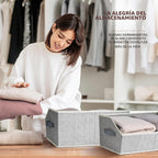 Organizadores de Armario Contenedores 6 Paquetes - Organizador Grande de Estante de Armario con Asas, Contenedores de Almacenamiento Trapezoidales de Tela, Cubos de Almacenamiento Plegables