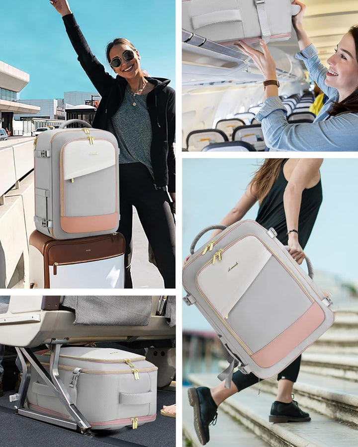 LOVEVOOK: Mochila de viaje para mujer, mochila de 40L para llevar e...