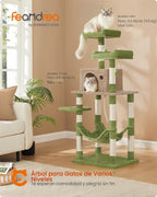 Feandrea - Árbol para gatos, torre para gatos de 55.8 pulgadas de alto