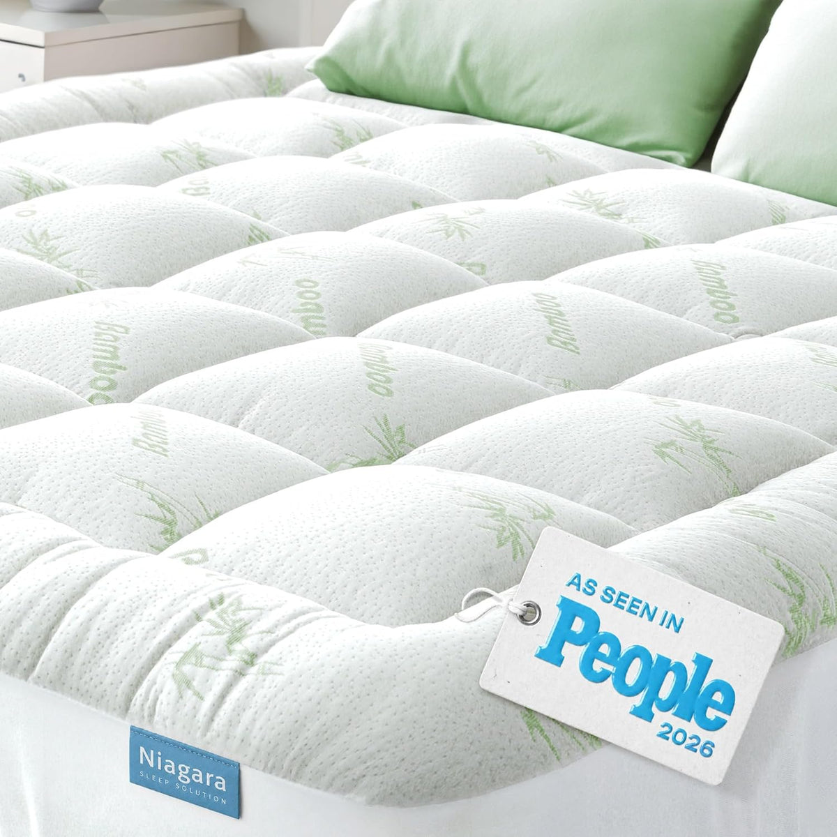 Niagara Sleep Solution - Cubrecolchón ultra suave, alivio del dolor de