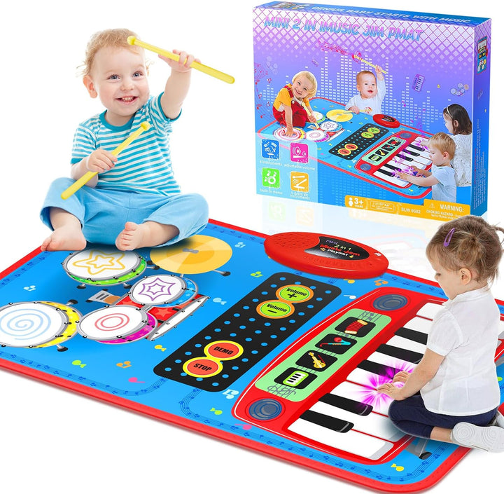 Oripira Juguetes musicales 2 en 1 para niños de 1, 2, 3, 4, 5 años,...