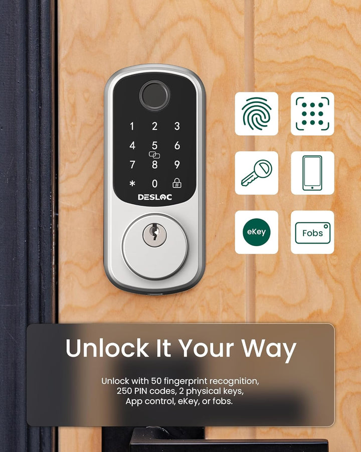 DESLOC Cerradura Inteligente de Puerta B200, Cerradura de Puerta de...