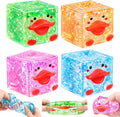 4 piezas novedoso cubo de pato 3D, juguete para ansiedad blando con