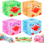 4 piezas novedoso cubo de pato 3D, juguete para ansiedad blando con