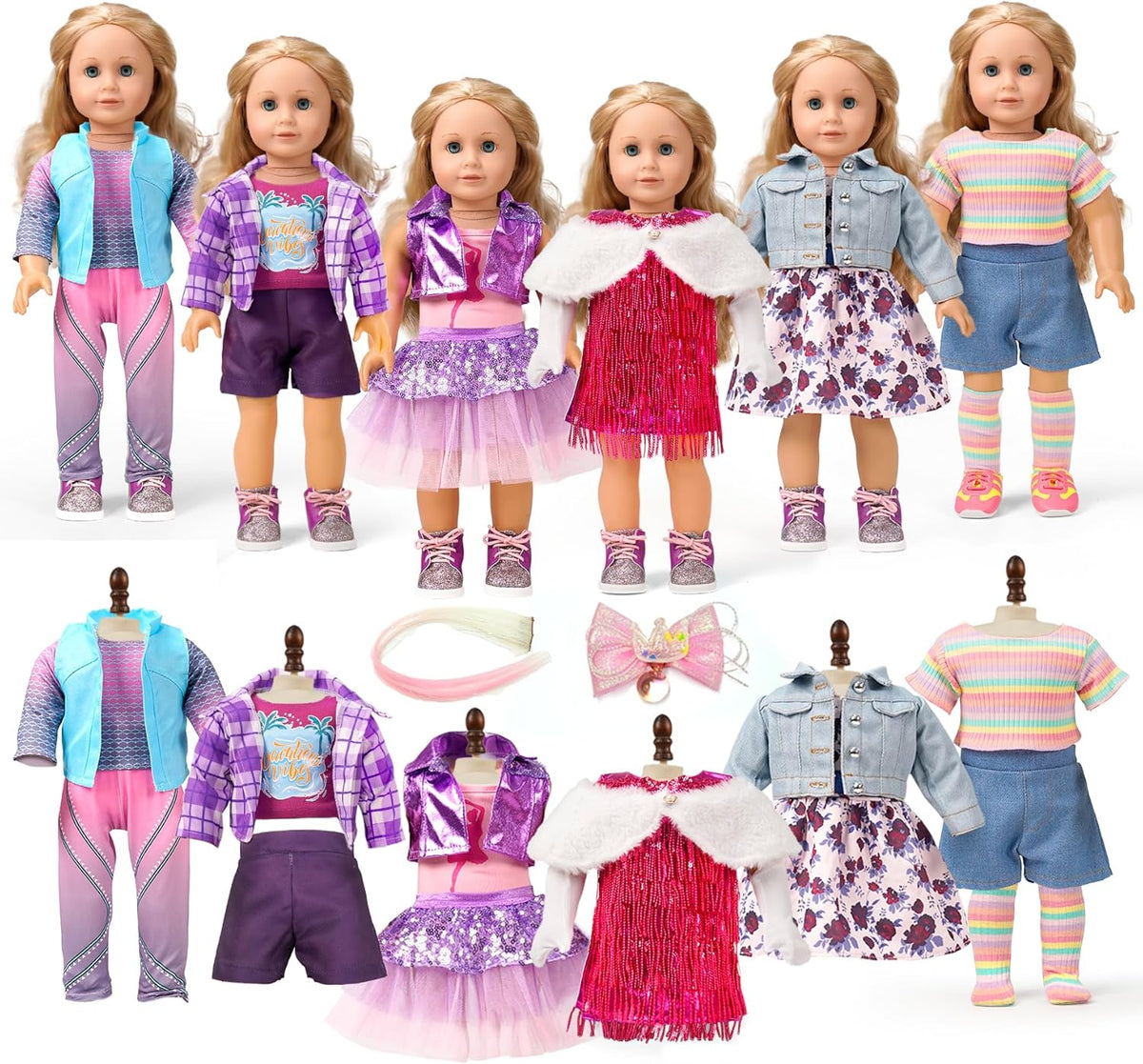 Accesorios de ropa para muñecas American Doll de 18 pulgadas