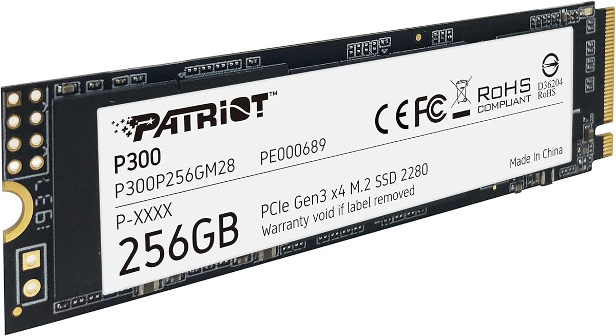 Patriot P300 M.2 PCIe Gen 3 x4 256GB SSD de bajo consumo de energía