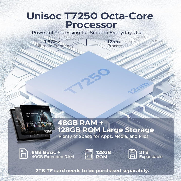 Luzglo P10 Pro Android 16 Tablet, Tabletas de 10 Pulgadas con Gemin...