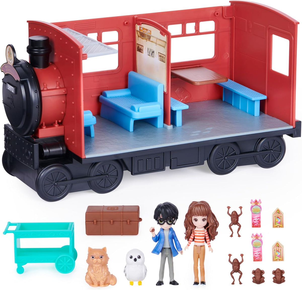 Wizarding World Harry Potter, Magical Minis - Set de juguete de tren Hogwarts Express con 2 figuras exclusivas, 10 accesorios, juguetes para niños a partir de 6 años