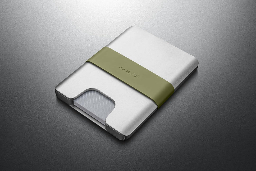 JAMES° La cartera minimalista de aluminio mecanizado CNC para hombr...