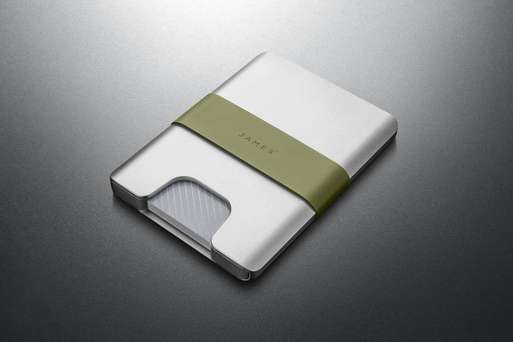 JAMES° La cartera minimalista de aluminio mecanizado CNC para hombr...
