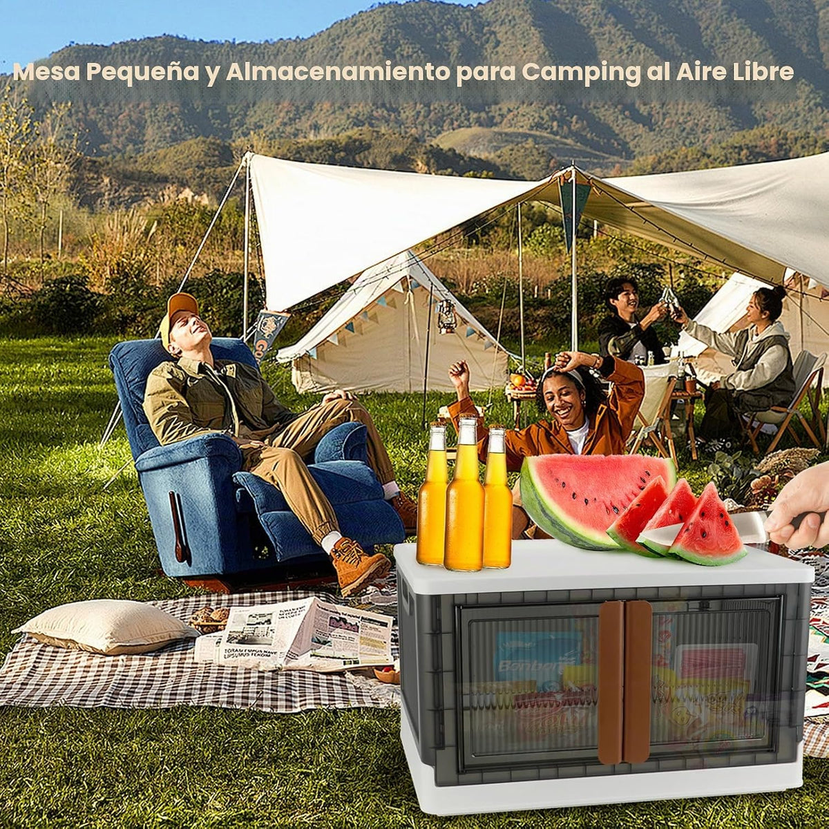 Contenedor de almacenamiento, gabinete con tapas, extragrande