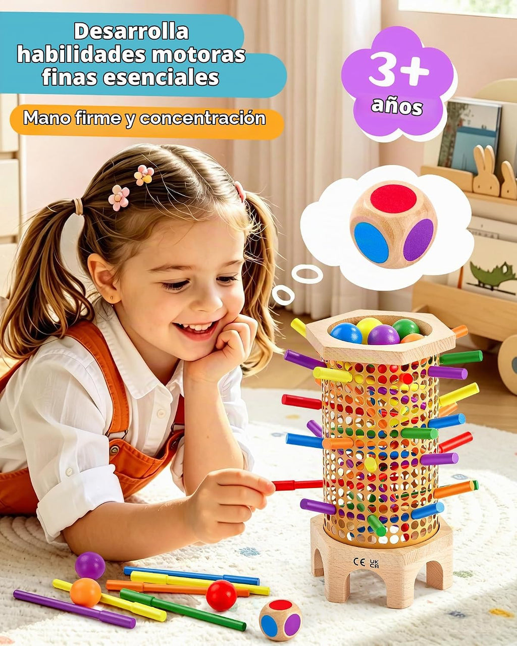 Montessori - Juego de mesa para niños de 3 a 8 años, juguete educativo de