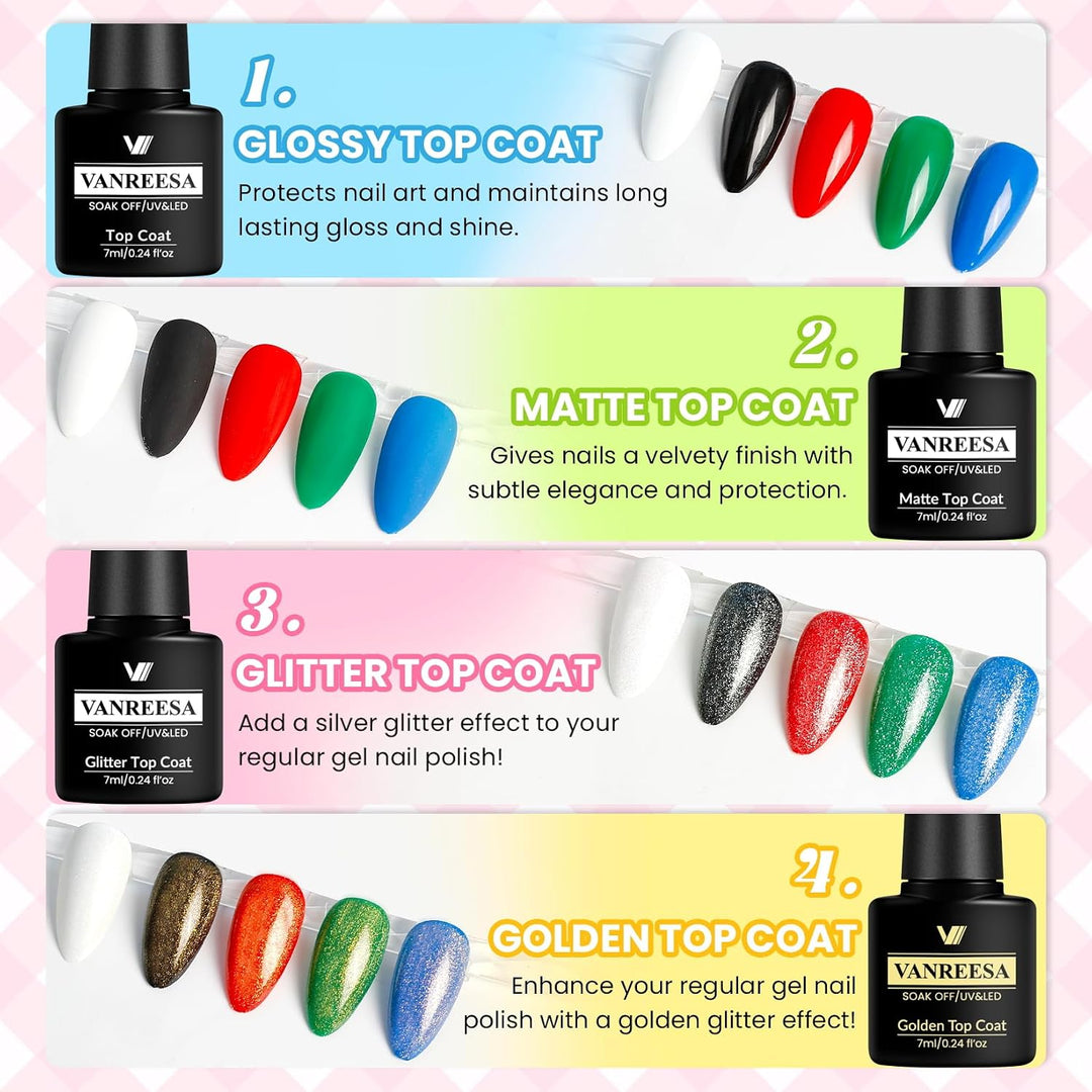 VANREESA Juego de 24 esmaltes de uñas de gel, colores de moda, con...