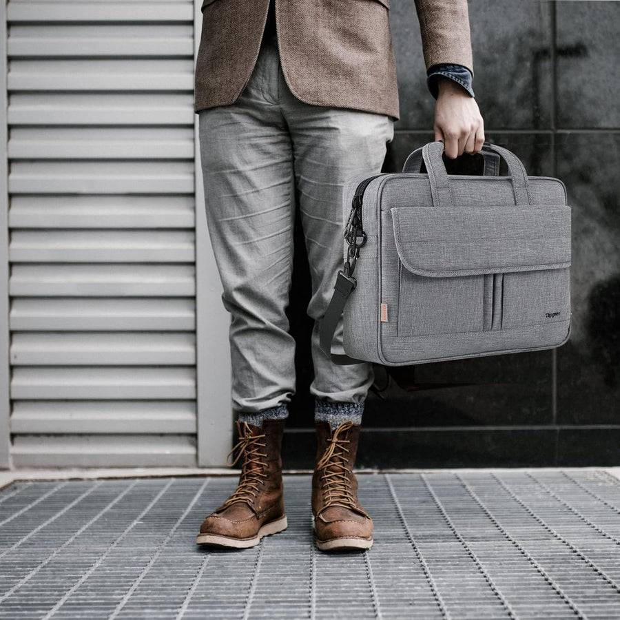 Taygeer Bolsa para laptop para mujeres y hombres, bolsa cruzada de...
