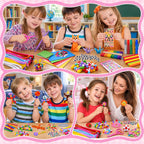 Anyeve Kit de 2176 piezas de suministros para artes y manualidades, caja de manualidades todo en uno con pompones y plumas, ideas de regalo de manualidades y juego de actividades artísticas para niños