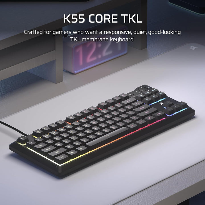 Corsair K55 CORE TKL Teclado RGB para videojuegos \u2013 Tenkeyless...