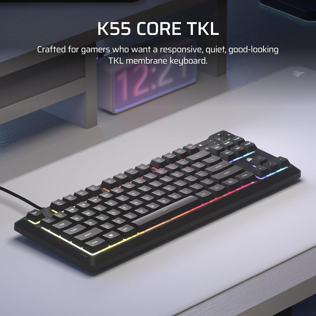 Corsair K55 CORE TKL Teclado RGB para videojuegos \u2013 Tenkeyless...