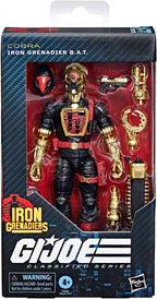 G.I. Joe Classified Series #134, Iron Grenadier B.A.T., Figura de acción coleccionable de 6 pulgadas con 9 accesorios