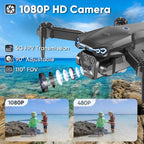 Dron plegable con cámara 1080P para principiantes y niños, FPV RC Quadcopter juguetes regalos para niños y niñas, inicio de una tecla, giros 3D, selfie de gestos, 3 modos de velocidad, 2 baterías